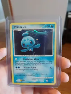 Pokemon Phione 12/100 Majestic Dawn Holo Rare LP - Image 1