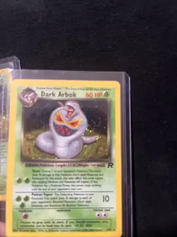 Pokemon Team Rocket Unlimited Dark Arbok Holo (x2) Hp-Damage (mega swirl) - Image 2