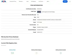 PSA 10 FA/Mew VMAX HR s8 119/100 Fusion Arts 2021 KOREAN Pokemon Card GEM MINT - Image 2