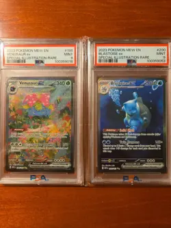 Pokemon Lot Graded Cards, Pokemon 151 2023, Blastoise & Venusaur PSA 9 - Image 1