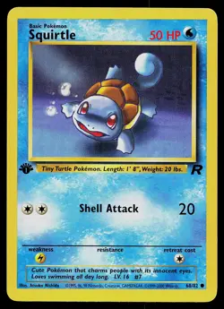 Pokemon Card - Squirtle Team Rocket 68/82 Common 1st Edition - Image 1