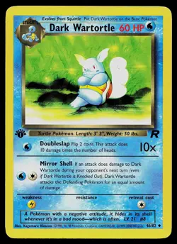 Pokemon Card - Dark Wartortle Team Rocket 46/82 1st Edition Uncommon - Image 1