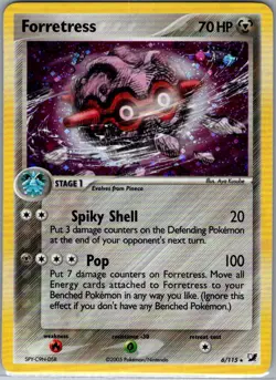 Forretress 6/115 Holo Unseen Forces - Pokemon Card - NM - Image 1