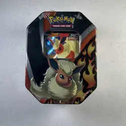 Pokemon TCG: Eevee Evolutions Tin - Flareon V - New & Sealed 4x Booster Packs - Image 1