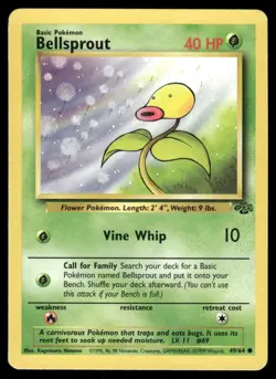 Pokemon Cards Bellsprout 49/64 Jungle WOTC Common NM - Image 1