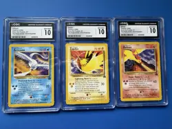 Pokemon Moltres, Zapdos, Articuno Aoki Error WOTC Promos CGC 10 PRISTINE SET - Image 1