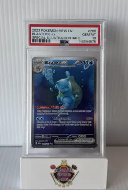 Pokemon Blastoise ex 151 MEW EN Special Illustration Rare #200 PSA 10 Gem Mint - Image 1