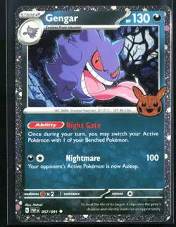 2022 Sword & Shield Series - Trick or Trade Gengar #57 Cosmos Holo Rare Pokemon - Image 1