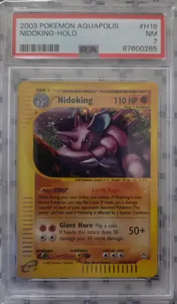 PSA 7 Pokemon Aquapolis Holo Rare Nidoking H18/H32 EX/MT Condition!! - Image 1