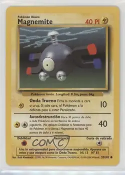 Magnemite Spanish Pokemon Base Set #53 1999 - Image 1