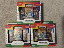 Lot of 3 Pokemon TCG First Partner Illustration Collection Series 1 NEW - Image 1