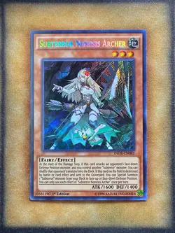 Yugioh Subterror Nemesis Archer INOV-EN082 Secret Rare 1st Ed NM - Image 1