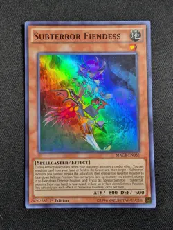 Yugioh - Subterror Fiendess MACR-EN082 1st Super Rare NM - Image 1