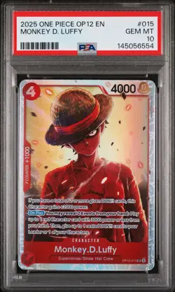 Monkey D. Luffy OP12-015 Legacy of the Master Foil PSA 10 - One Piece - Image 1