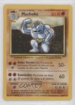 Machoke Spanish Pokemon Base Set #34 1999 - Image 1