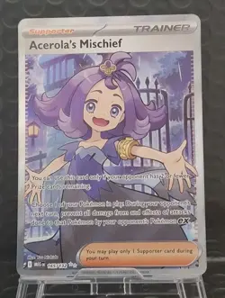 Acerola's Mischief Mega Evolutions 165/132 Full Art Pokemon Card TCG - Image 1