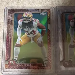 Topps Chrome 2026 Fred Warner 49ers Refractor Trading Card Lot (6 Cards) - Image 2
