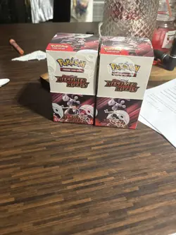 Pokemon TCG Destined Rivals Half Booster Box X2 New Sealed - Image 1
