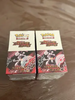 Pokemon TCG Destined Rivals Half Booster Box X2 New Sealed - Image 1