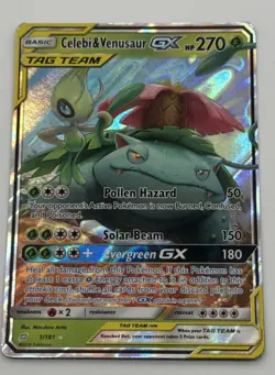 Celebi & Venusaur GX - 1/181 - Ultra Rare - Team Up - Pokemon Card - NM/M - Image 1