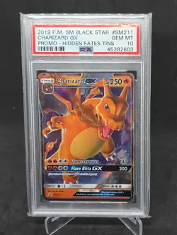 Charizard Gx Sm211 Hidden Fates Tins Sm Black Star Promo Pokemon PSA 10 - Image 1