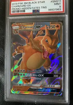 PSA 9 Charizard GX SM211 Hidden Fates 2019 Pokemon Black Star Promo Slab - Image 3