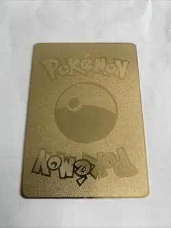 Pikachu Vmax Rainbow Gold Metal Pokemon Card Fan Art/Collectible/Gift - Image 3