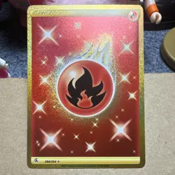 Pokemon TCG Fire Energy 284/264 Secret Rare Gold Foil Basic 2021 - Image 1