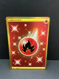Pokemon SWSH08 Fusion Strike Fire Energy 284/264 Gold Secret Rare NM SHINY ✨ - Image 1