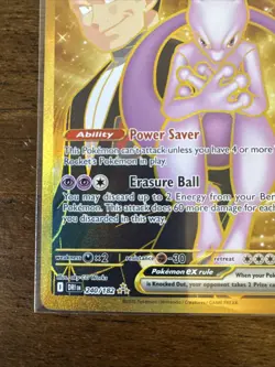 Team Rocket's Mewtwo ex 240/182 Destined Rivals Pokemon Gold Hyper Rare NM - Image 5