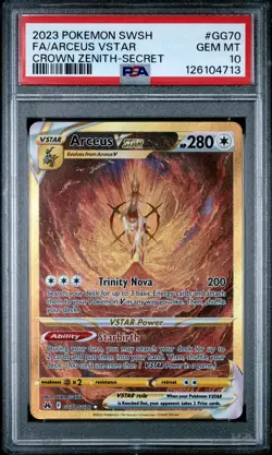 2023 POKEMON SWORD & SHIELD CROWN ZENITH SECRET FULL ART/ARCEUS VSTAR PSA 10 - Image 1
