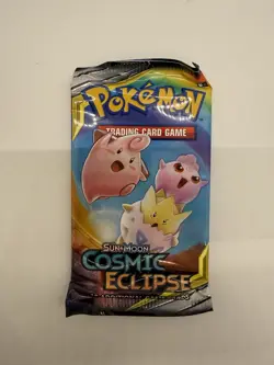 Pokemon SM Cosmic Eclipse Booster Pack Art Set New Sealed Pack - Image 1