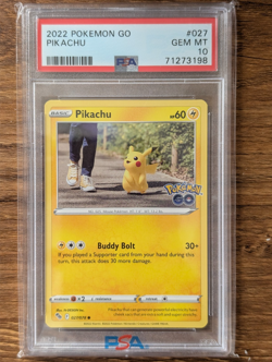 2022 Pokemon Go PSA 10 Pikachu #027 Non-Holo - Image 1