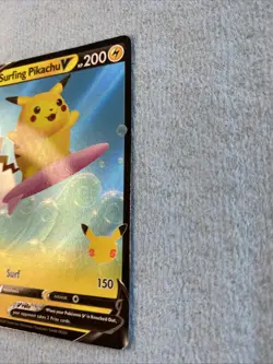 Pokemon Surfing Pikachu V Ultra Rare 008/025 Celebrations Full Art 200 HP - Image 3