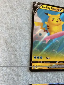 Pokemon Surfing Pikachu V Ultra Rare 008/025 Celebrations Full Art 200 HP - Image 4