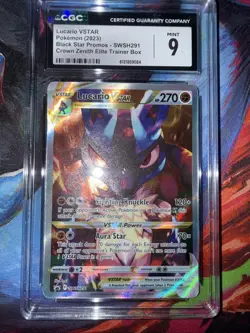 CGC Mint 9: Lucario VSTAR (SWSH291) Pokemon Crown Zenith Black Star Promo (EN) - Image 4