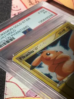 PSA 1 PIKACHU GOLD STAR 104/110 | EX Holon Phantoms Holo Graded Pokemon Card - Image 2