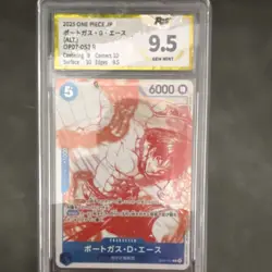 One Piece CCG Portgas D. Ace Character Card OP07-053 R ALT Res 9.5 2025 - Image 1