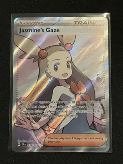 Pokemon Jasmine's Gaze Trainer Holo Card 233/191 Sv08: Surging Sparks - Image 1