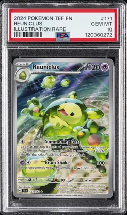 2024 POKEMON TEF EN-TEMPORAL FORCES ILLUSTRATION RARE #171 REUNICLUS PSA 10 - Image 1
