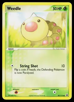 Weedle 87/113 Common Delta Species Pokemon Heavily Played - Image 1