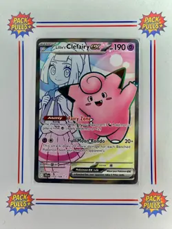 Lillie's Clefairy ex Ultra Rare Full Art Journey Together Pokemon TCG 173/159 - Image 1