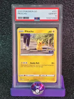 2022 POKEMON GO #027 PIKACHU PSA 10 - Image 1