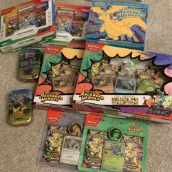 Pokemon Ascended Heroes & First Partner Lot - Pikachu, Dragonite, Deluxe Pin - Image 1
