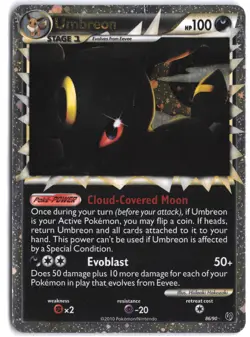 Umbreon 86/90 Prime Rare HGSS Undaunted Pokemon - Image 1