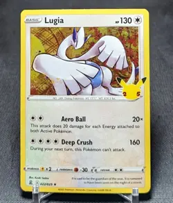 Lugia Rare Holo 2021 Celebrations Pokemon TCG Card 022/025 - Image 1