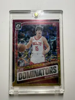 Reed Sheppard 2024-25 Panini Donruss Optic RC Elite Dominators Red /99 #5 - Image 1