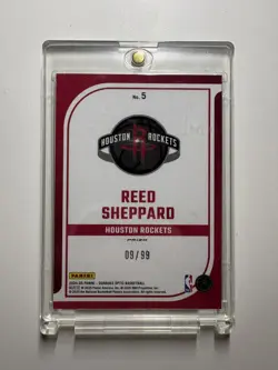 Reed Sheppard 2024-25 Panini Donruss Optic RC Elite Dominators Red /99 #5 - Image 2
