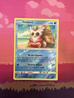 Pokemon Card Delibird Guardians Rising Reverse Holo 26/145 NM - Image 1
