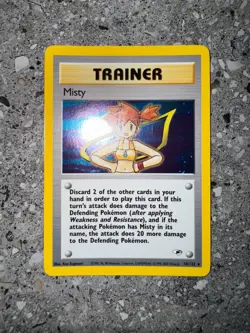Pokemon TCG Cards Misty 18/132 Gym Heroes Holo Rare EXC-NM - Image 3